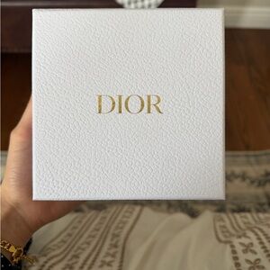 Dior White Box with Gold Logo with White Dust Bag